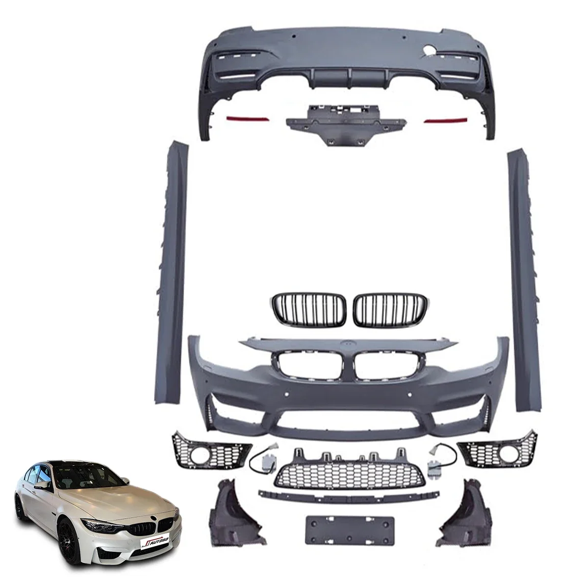 

Auto Tuning Part Accessories Body Kits For BMW 3 Series F30 2012-2018 Change to M3 M-Power Style Bumper assembly Skirt
