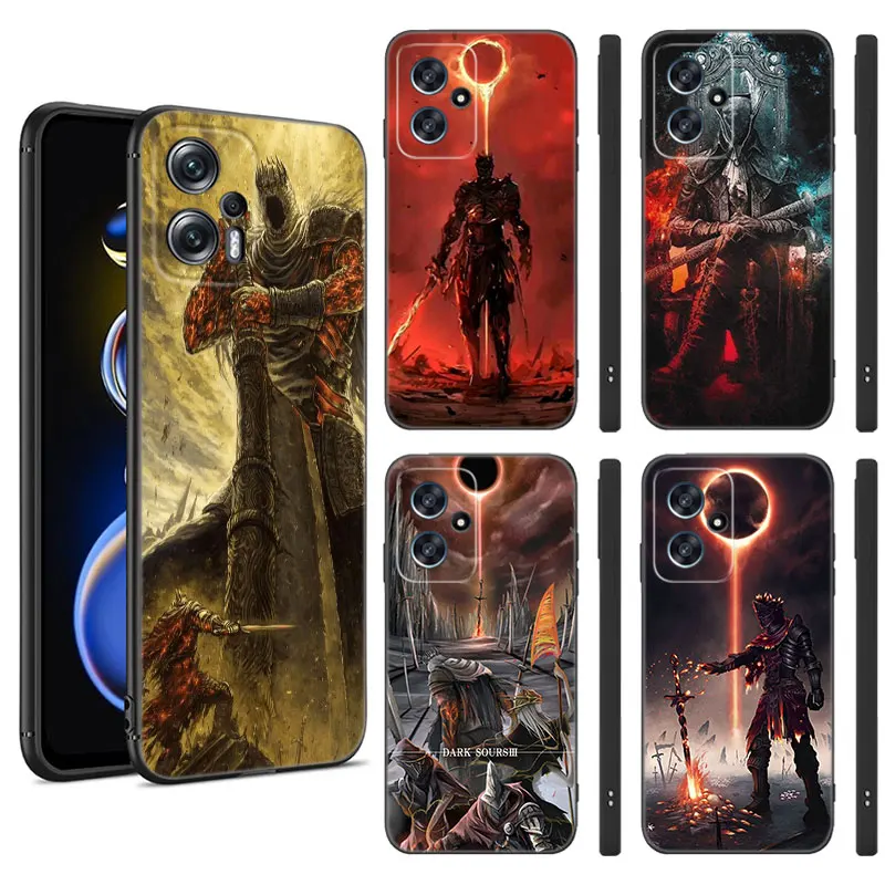 Donkere Zielen Spel Zwart Siliconen Telefoonhoesje Voor Xiaomi Poco X 3X4 Nfc F4 Gt F5 F6 M3 M4 M 6X5X6 Pro 5G M5 C55 C65