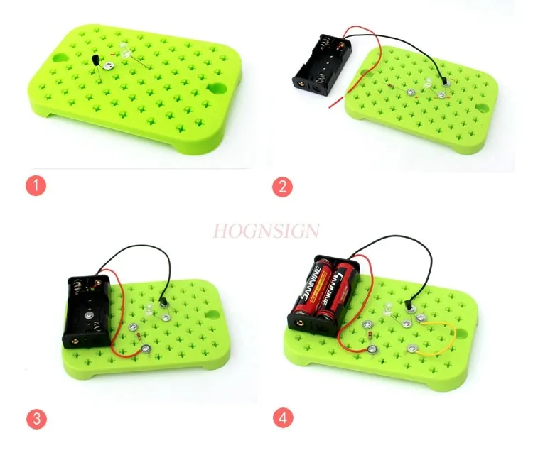 Student science and technology small production DIY self-made human body conductive children's scientific experiment physical