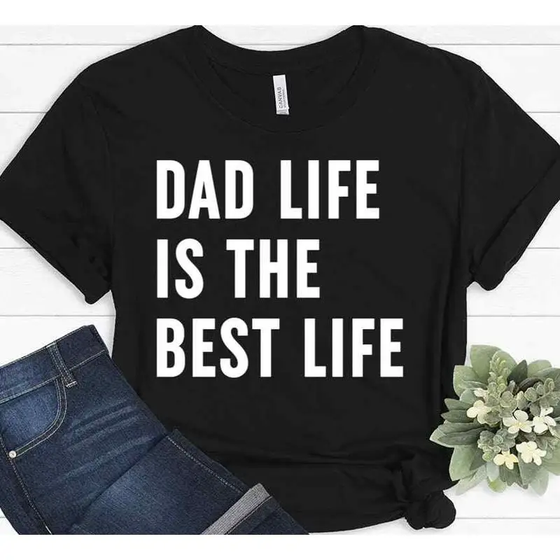 

Забавная футболка «Папа жизнь — лучший день отца» на Рождество и день рождения