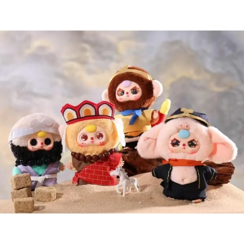 Baby Three Havoc in Heaven Plush Series Blind Box Anime Figures Mystery Box Cute Bag Pendant Desktop Ornaments Birthday Gift Toy