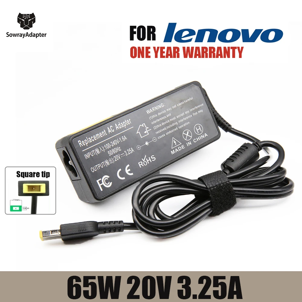 

20V 3.25A 65W USB AC Laptop Charger Power Adapter For Lenovo Thinkpad X301S X230S G500 G405 X1 Carbon E431 E531 T440s Yoga 13
