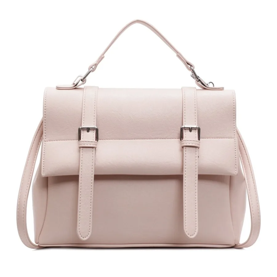 

New fashion senior sense handbag trend large capacity shoulders women's bag simple pure color England retro leisure backpacks