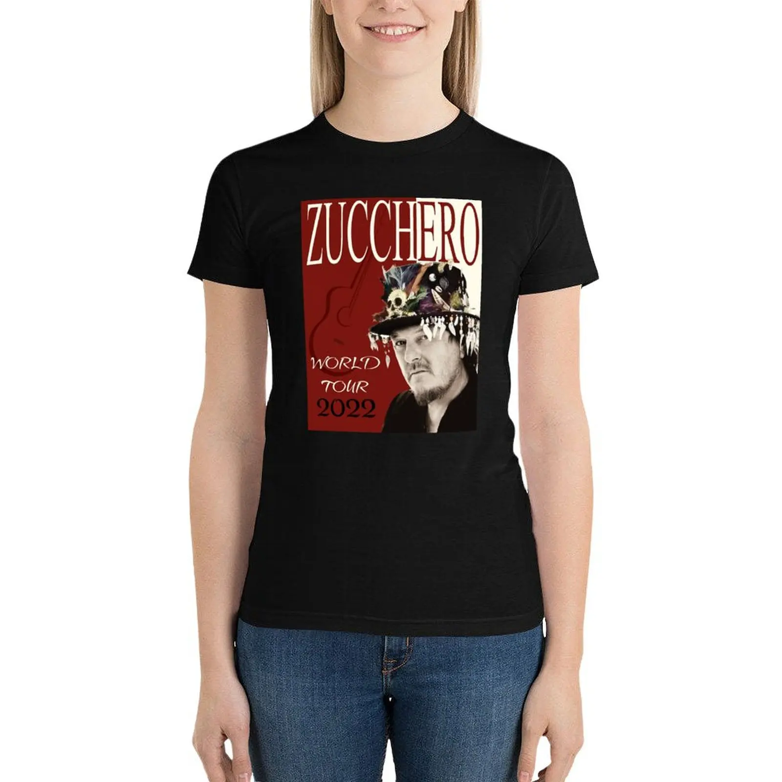 

Zucchero world tour 2022 T-Shirt Short sleeve tee korean fashion workout shirts for Women