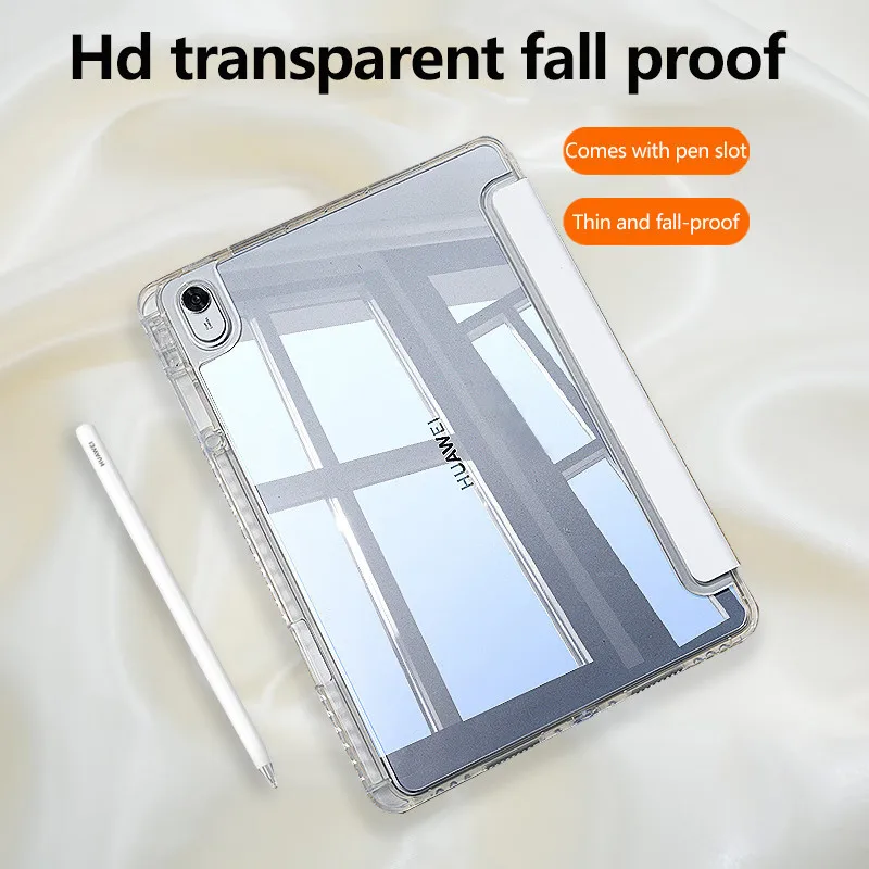 Transparente Acryl hülle für Huawei Matepad Se 11 Zoll 11,5 11,5 Air 11,5 10,4 11 Paper matt Pro 11 10,8 Pro mit Stifts chlitz