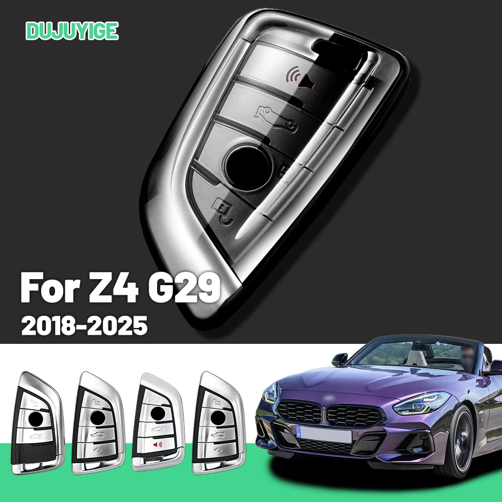 

Прозрачный чехол из ТПУ для автомобильного ключа для BMW Z4 G29 2018-2026, защитный чехол для брелока, автоаксессуары 2019 2020 2021 2022 2023 2024
