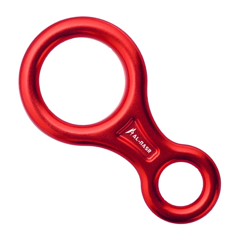 ABNO-35KN Rock Climbing Carabiner รูปที่ 8Rappelling เชือก Descender อลูมิเนียมรูปอุปกรณ์ Belay Abseiling Downhill อุปกรณ์