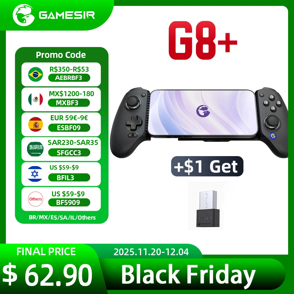 وحدة تحكم الألعاب المحمولة Gamesir G8 Plus / G8 Galileo مع عصا تحكم بتأثير القاعة لجهاز Nintendo Switch PC IOS Android Tablet #1