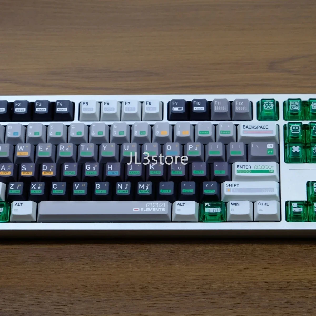 

Theme PBT + PC Sublimation Original Machinery Keycap Customization Full Set of Green Transparent Supplement