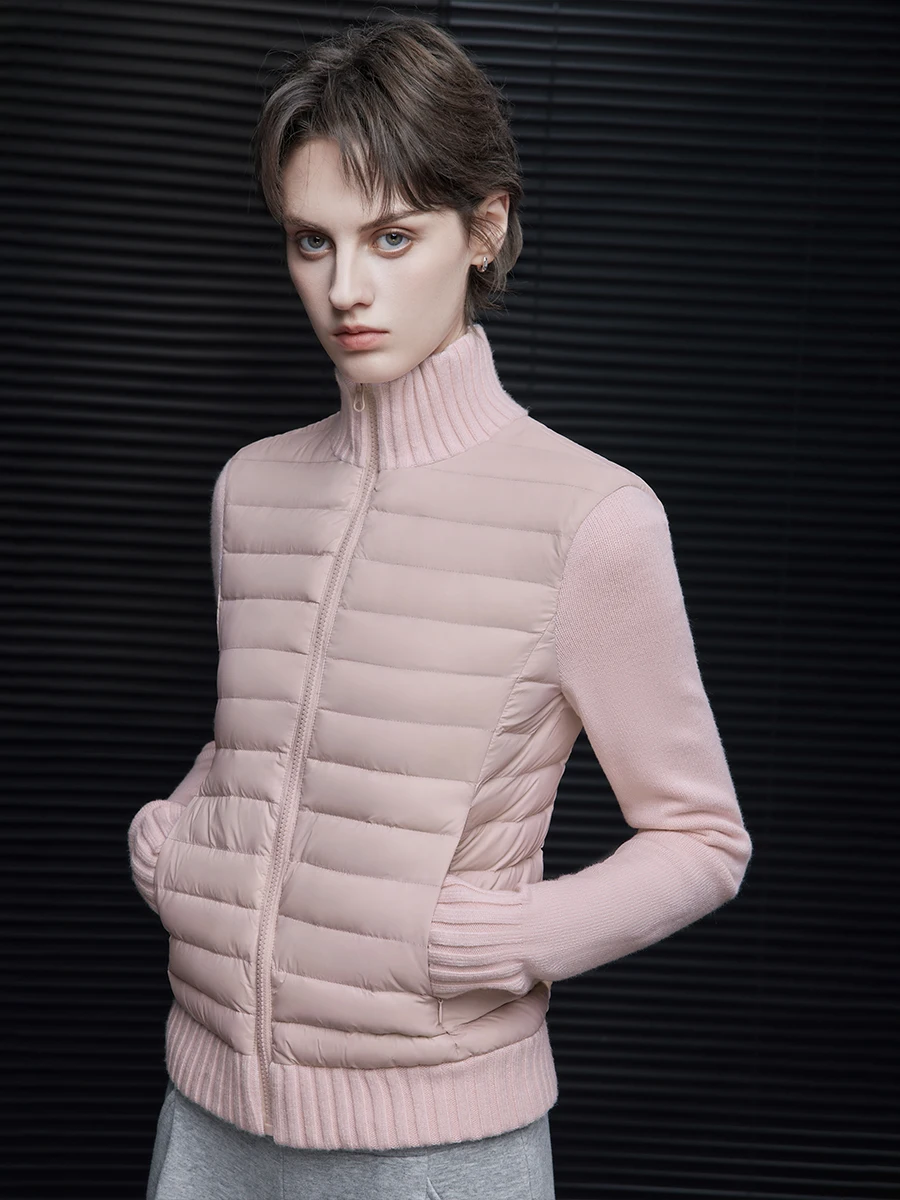 

Розовое женское пуховое пальто Slim Fit: теплое, уникальное, изысканное, в уличном стиле, с наполнителем из 90% пуха, длинными рукавами и молнией.