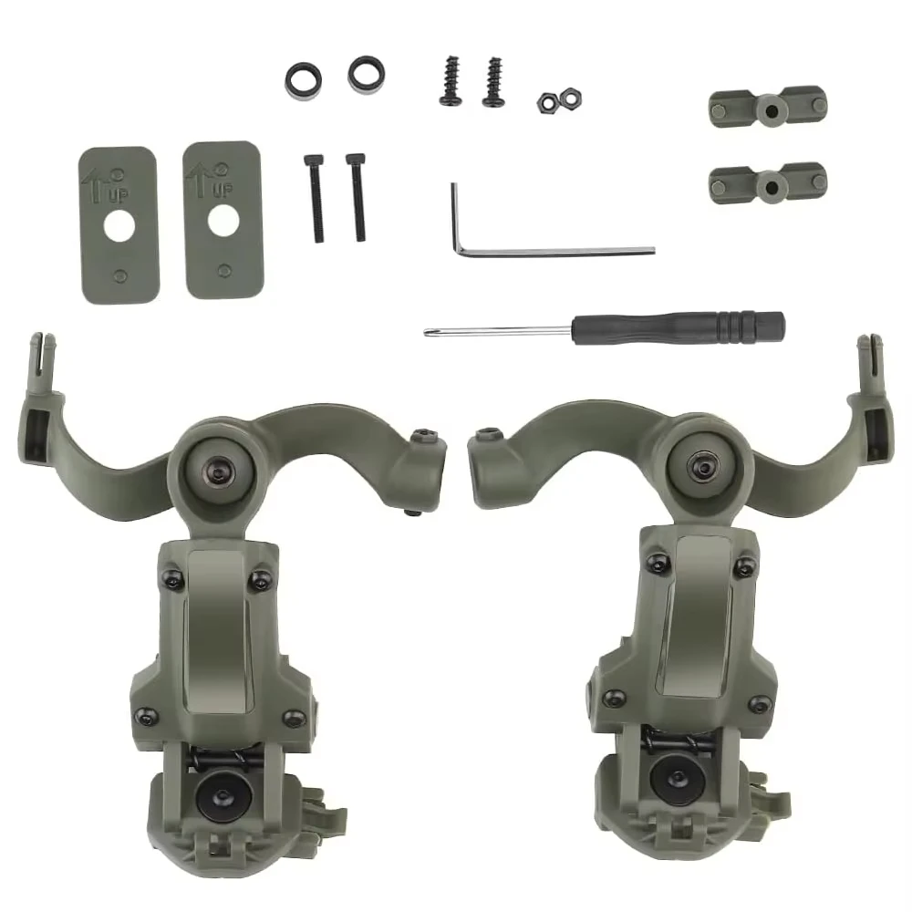 Tactical Headset Stand ARC Helmet Headphone Adapter Multi-angle Rotation Helmet Rail Adapter Kit Fit OPS Core ARC Rail