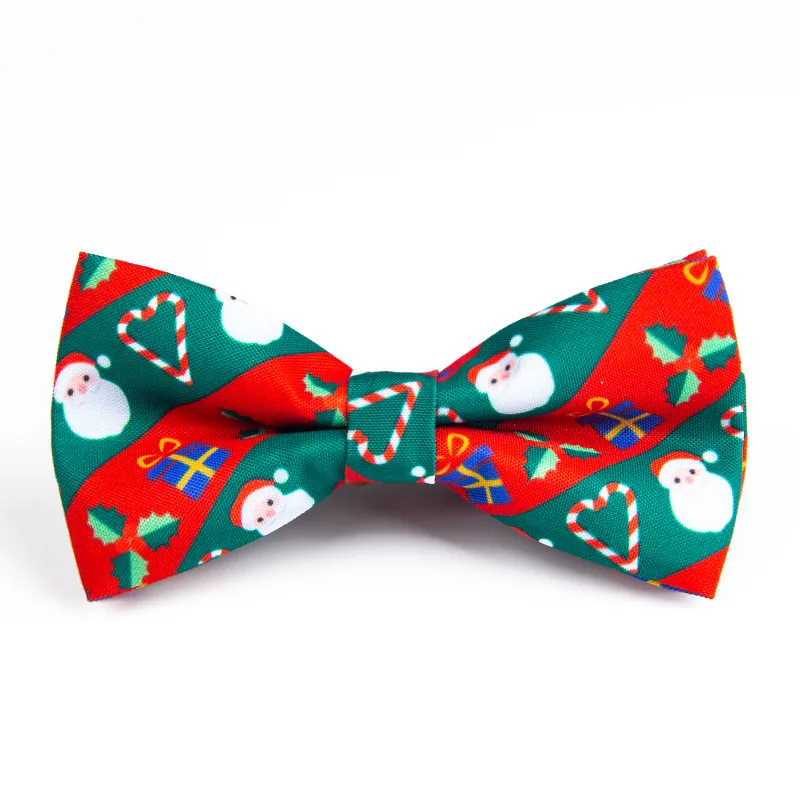 Weihnachtsbedruckte Fliege, festliche Atmosphäre, Weihnachtsmann-Dekoration, interessante und niedliche Fliege für Jungen und Mädchen