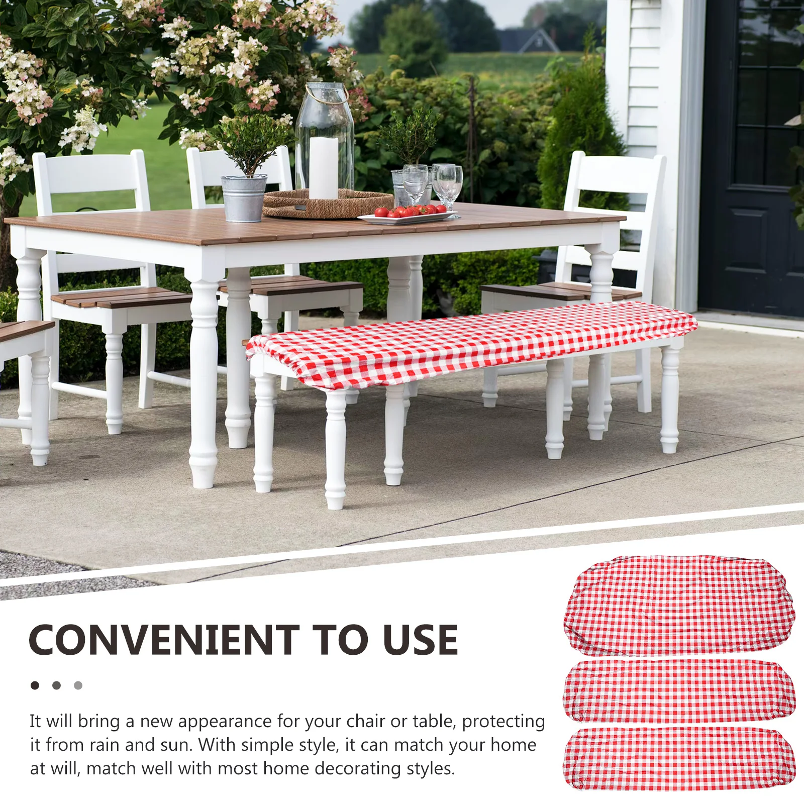 

1 set 1 Set Waterproof Dustproof Table Cover Pvc Flannel Picnic Bench Cover Outdoor Indoor Protective Decoration 120X80Cm Blue