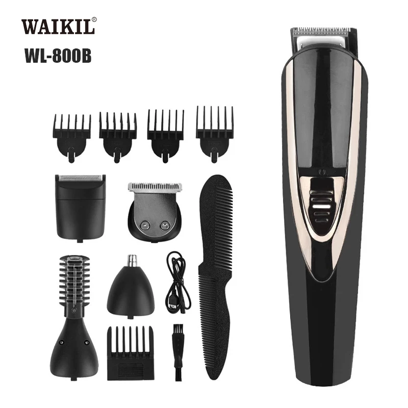 

WAIKIL Professional Men's Electric Hair Clipper Set Multi functional Hair Beard Trimmer Charging Cordless Barber Styling tools