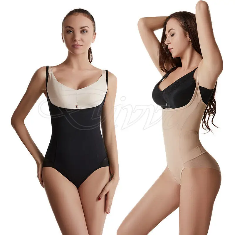 Women Slimming Bodysuits One-piece Shapewear Tops Tummy Control Body Shaper Seamless Camisole Jumpsuit with Built-in Bra