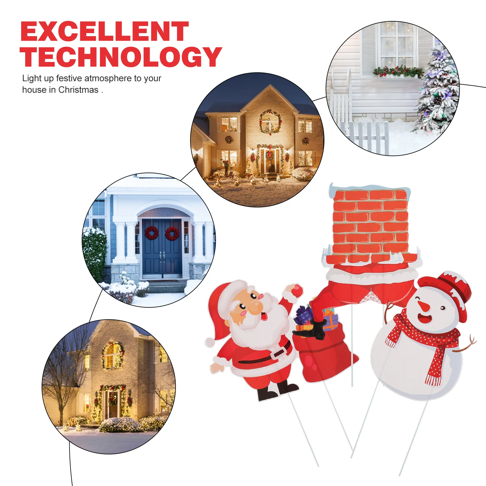 3 قطعة علامات ساحة عيد الميلاد حديقة الزينة في الهواء الطلق حديقة مثالية عطلة احتفالية جو عيد الميلاد ساحة علامات #2