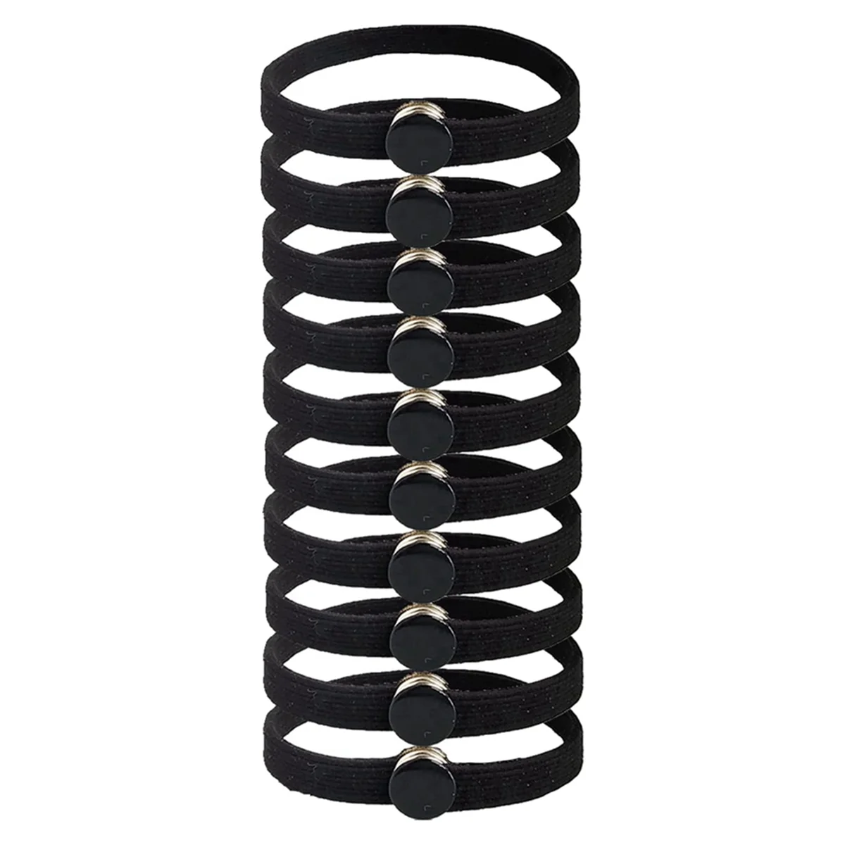 Neue 10 Stück elastische Snap-Haargummis für dickes Haar, natürliches lockiges Haar und Zopf, anschließbares Haarseil, verstellbares Haarband