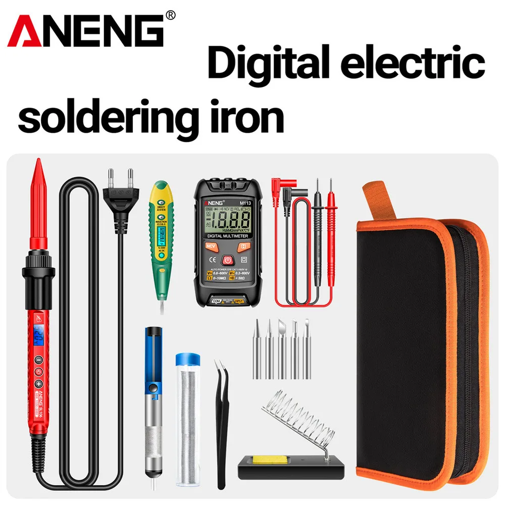 

Профессиональный электрический паяльник с регулируемой температурой 60 Вт, интеллектуальный ремонтный комплект, портативный сварочный ремонт ЕС/220 В, США/110 В