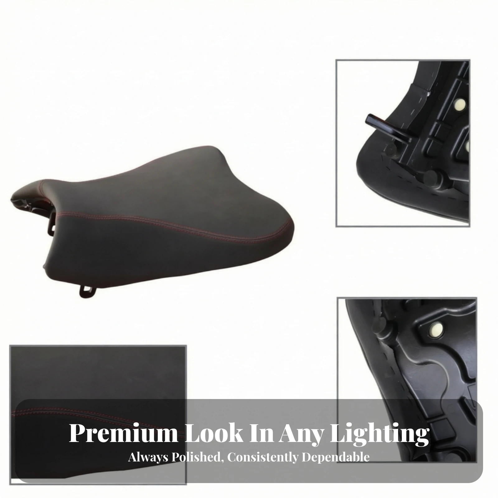 Motorcycle Front Seat Slim Motorcycle Seat Cushion Soft for Commuters, Daily Riding, Commuting