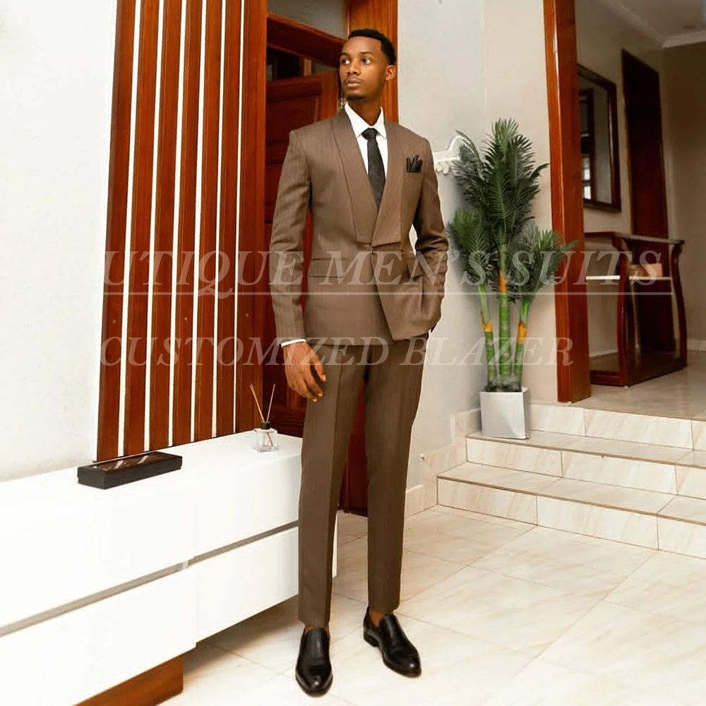 

Элегантные мужские костюмы, комплекты из двух предметов, куртка и брюки, роскошные деловые комплекты, одежда обычной длины, мужская одежда на заказ, Terno