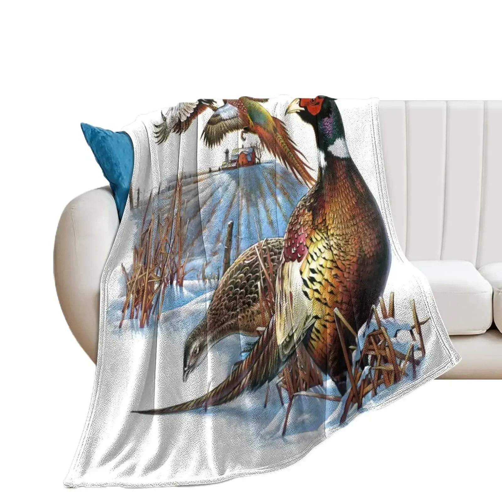 

Pheasant Farm Throw Blanket Decorative Sofas Plaid Blankets