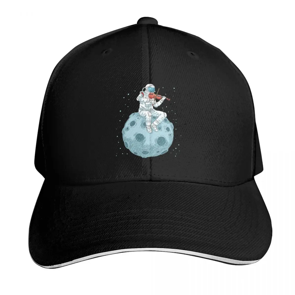 Violin - Astronaut play violin Baseball Cap Casual Daily Wear Quick Dry Performance Cotton Twill Breathable