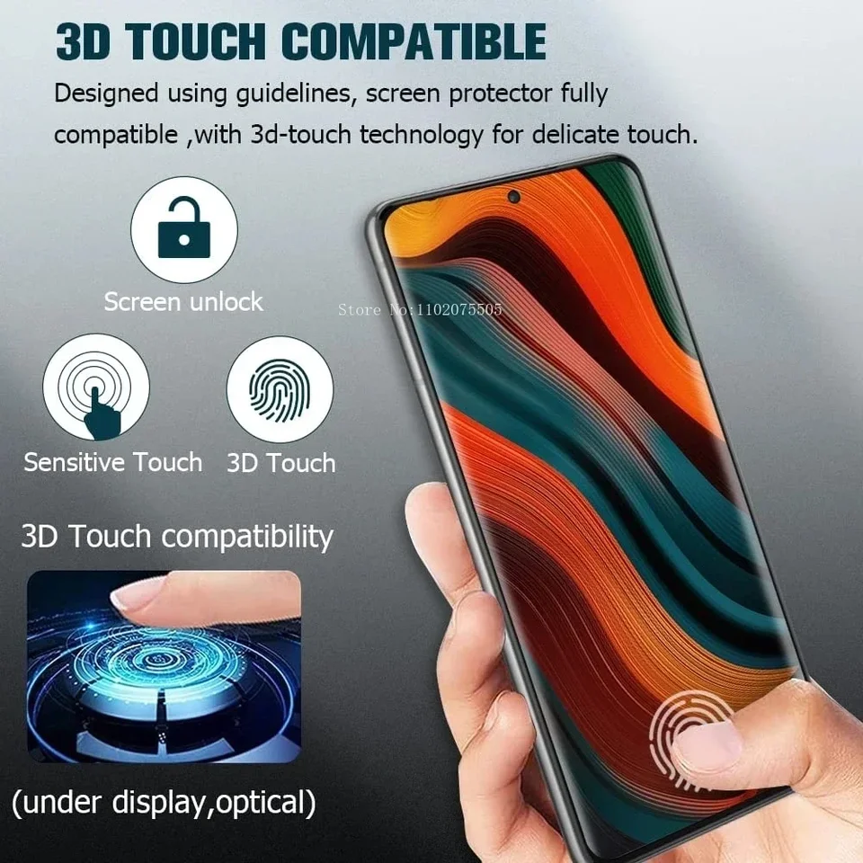 4 piezas de vidrio templado curvo para Samsung Galaxy S25 S24 S23 S22 S21 Ultra Plus S21 S20 S10 Note 20 10 S8 S9, protector de pantalla de vidrio 3
