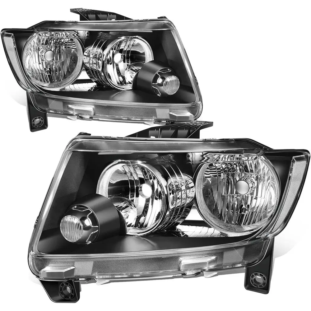 

Headlights Assembly Compatible with 2011 2012 2013 Jeep Grand Cherokee, Driver and Passenger Side Halogen Headlamps Replacement,