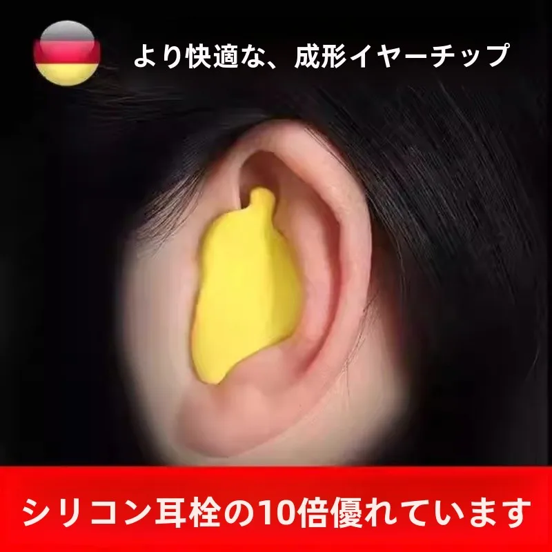 睡眠用ノイズキャンセリングアイマスクと耳カバー、騒音防止、いびき防止、耳を圧迫しない、寮生向けの快適な耳掛け式