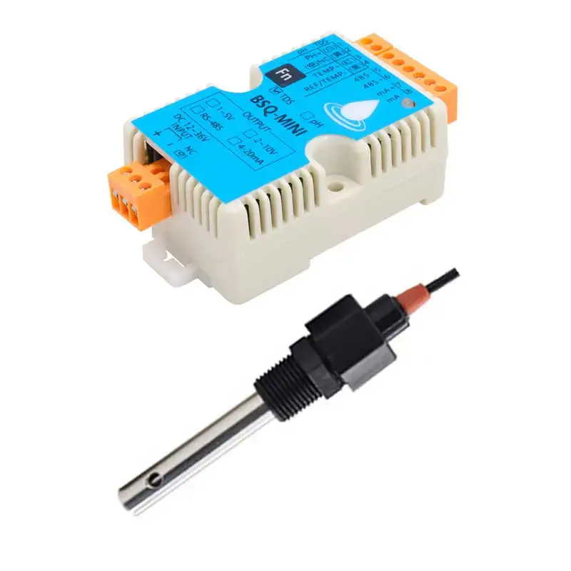 rs485 modbus EC Transmitter with steel Conductivity electrode rail mount INLINE Industrial