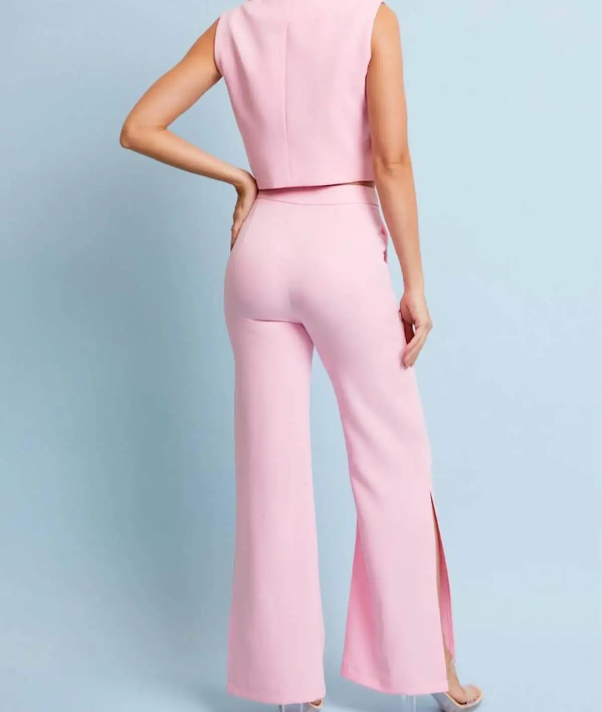 Celebrity Summer Women Pants Suits Pink Short Jacket Evening Party Wear For Wedding 2 Pieces