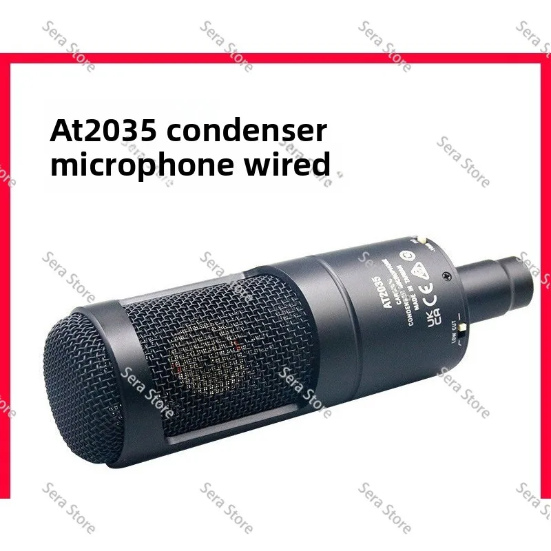 AT2035 wired condenser microphone live streaming host recording conference large shock film vocal microphone