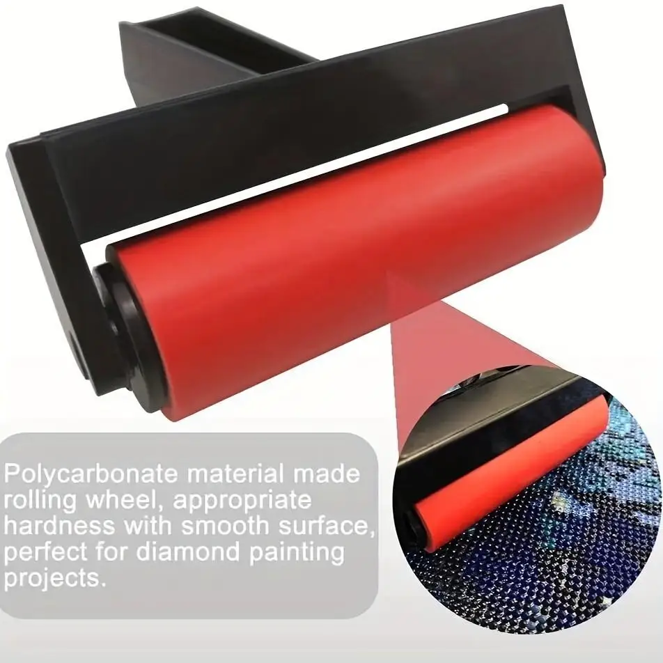 10cm Diamond Painting Roller Plastic Rubber Press Wheel DIY Diamond Pressing Tool Square Drill Round Drill Reinforcement Colorful Roller view 5