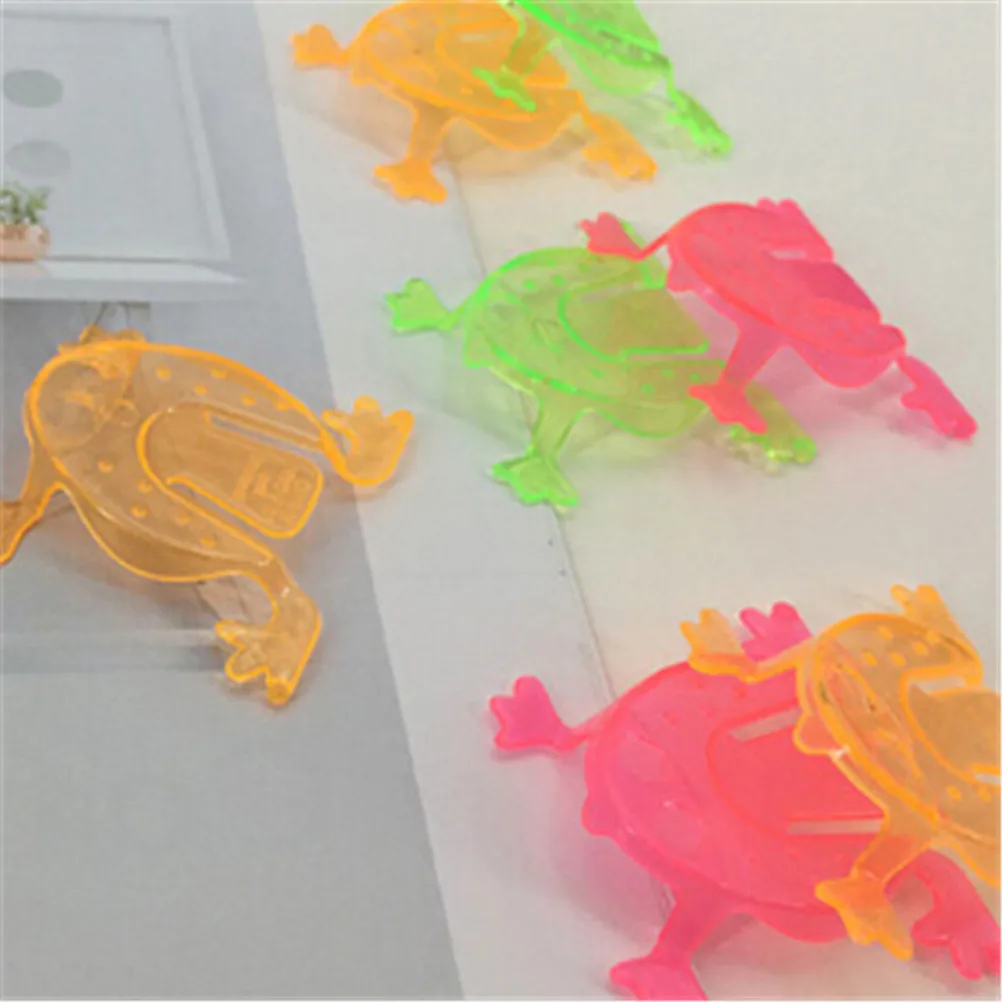 10 Pcs Jumping Frog Bounce Fidget Toys For Kids Novelty Assorted Stress Reliever Toys For Children Birthday Gift Party Favor