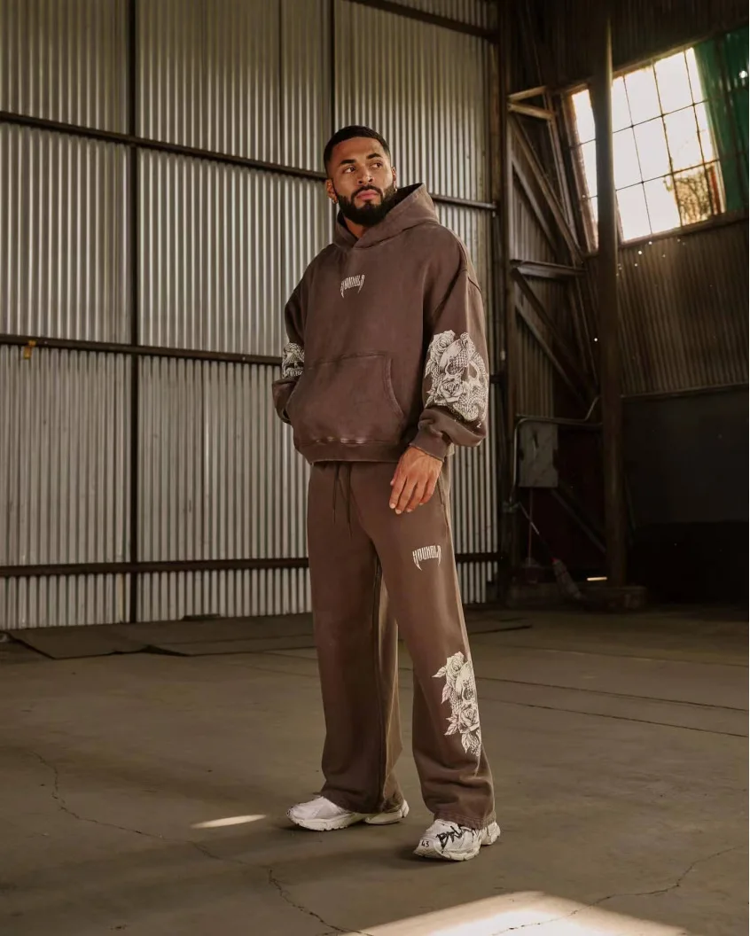 Pantalones de chándal de calle de marca de moda americana joven, pantalones holgados de pierna recta con estampado informal para correr, fitness, 2024