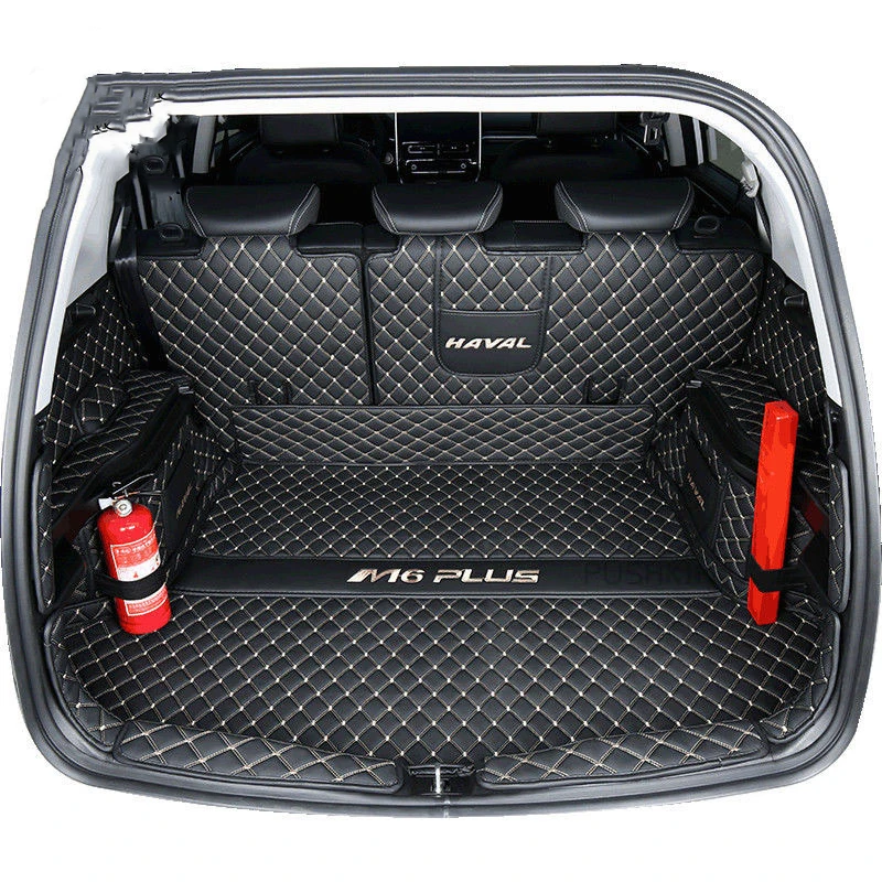 Custom Trunk Mats For Haval M6 Plus M6 2021 2022 2023 Leather Durable Cargo Liner Boot Carpets Accessories Interior Cover