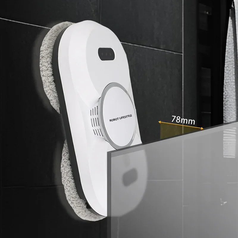 Window Robot Glass Washer Machine with Double Water Tank, Automatic Wet Wipe, Remote Control, Smart Electric Window Cleaner