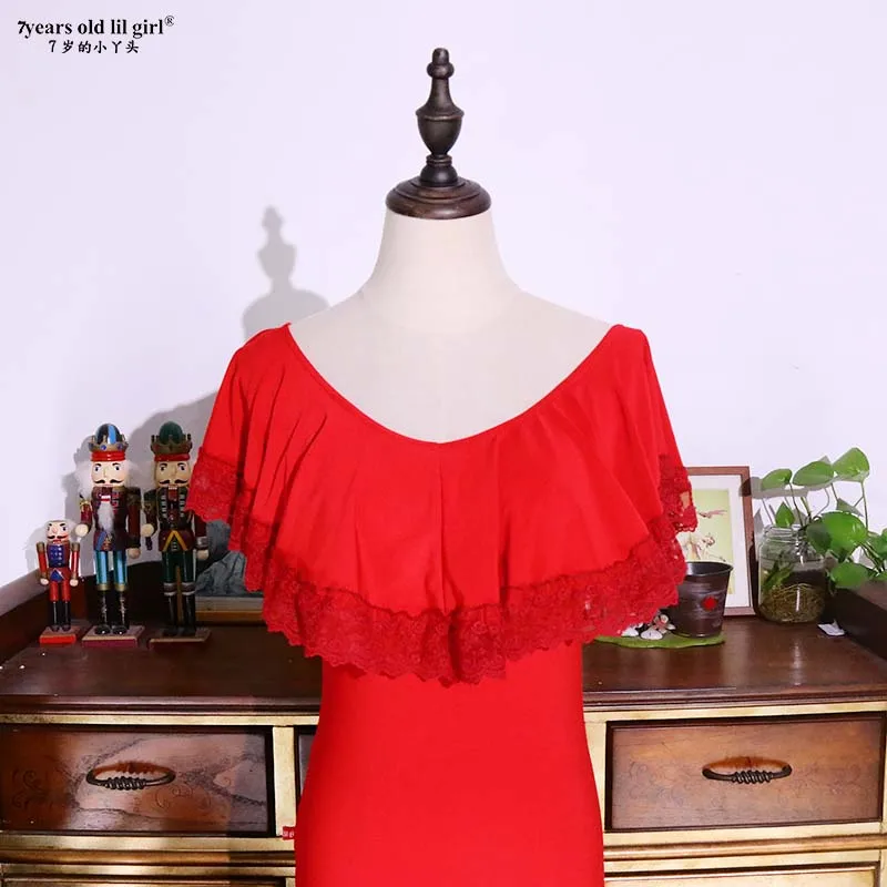 Robe de danse espagnole Flamenco danse moderne italienne jupe pivotante en mousseline de soie épaissie multicouche GI05