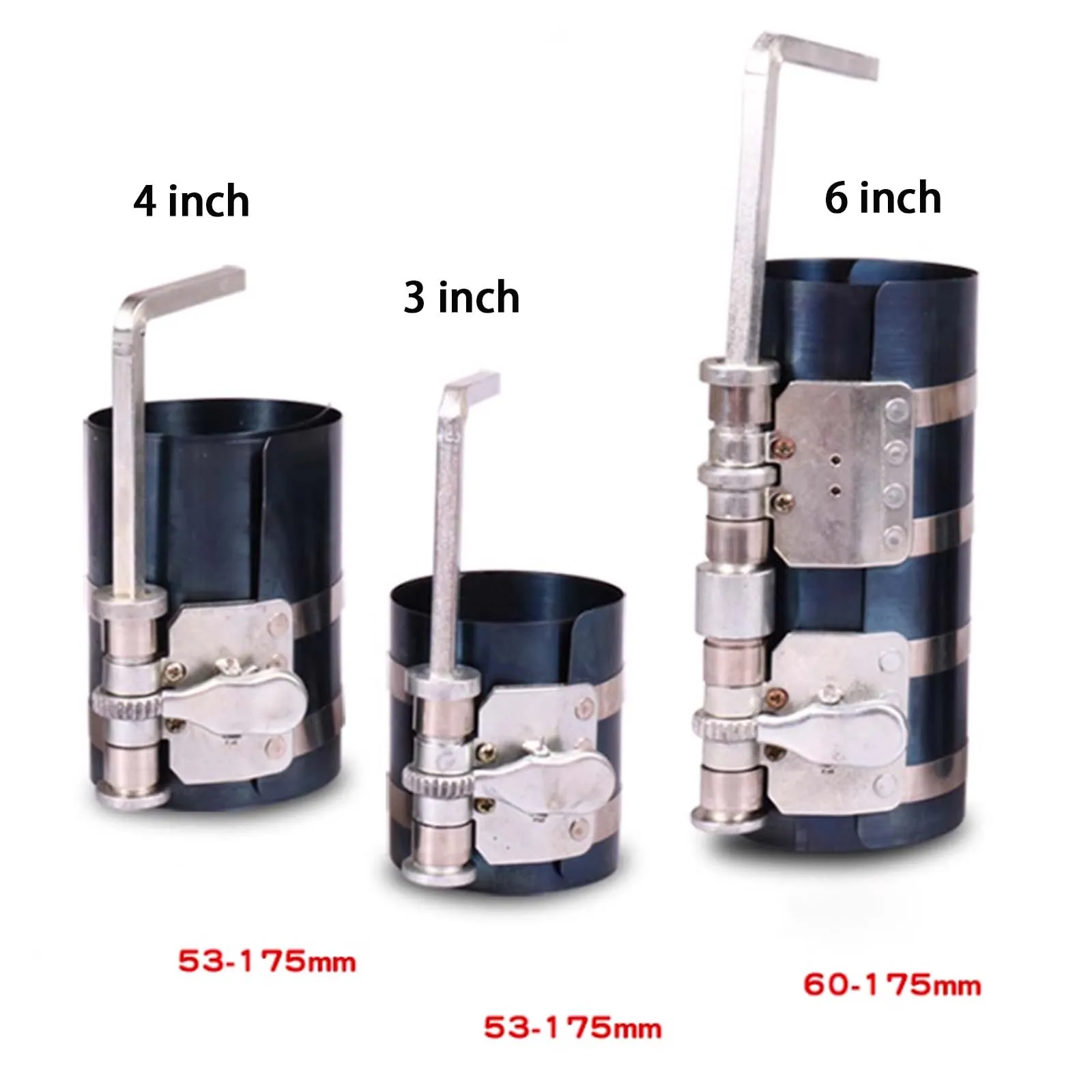 

3/4/6 Inch Piston Ring Compressor, Car Engine Piston Ring Installation Maintenance Disassembly Clamp