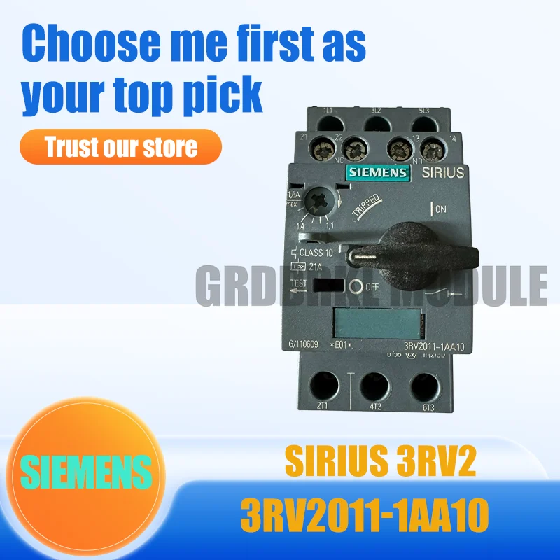 

New Original SIEMENS 3RV2011-1AA10 3RV2 011-1AA10 otor Protection Circuit Breaker 1.1-1.6A