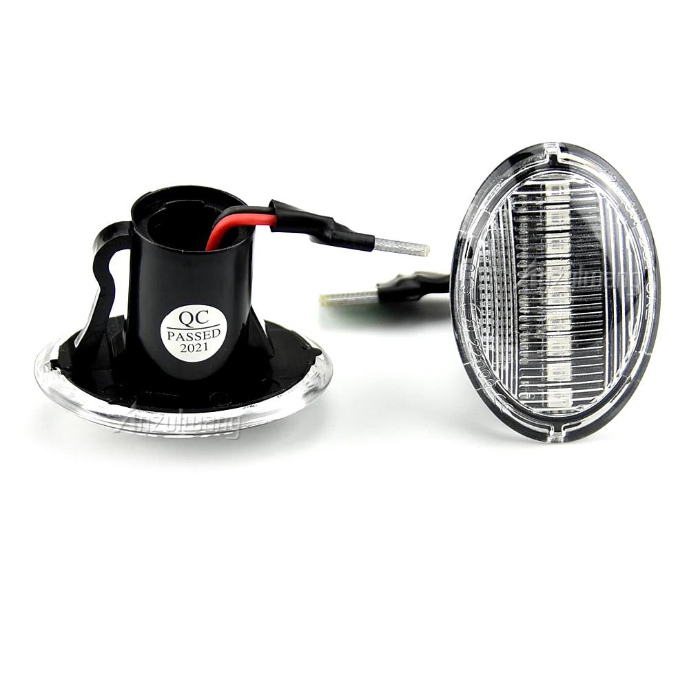 LED Dynamic T10 Lamps Car Fender Lights 2Pcs Car Side Marker Lights Turn Signal Fit For FIAT 500 500C 500L For Abarth 500 595 69