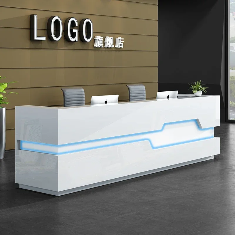 

Beauty White Reception Desk Modern Information Accessories Study Reception Desk Simple Welcome Modern Mostrador Unique Furniture