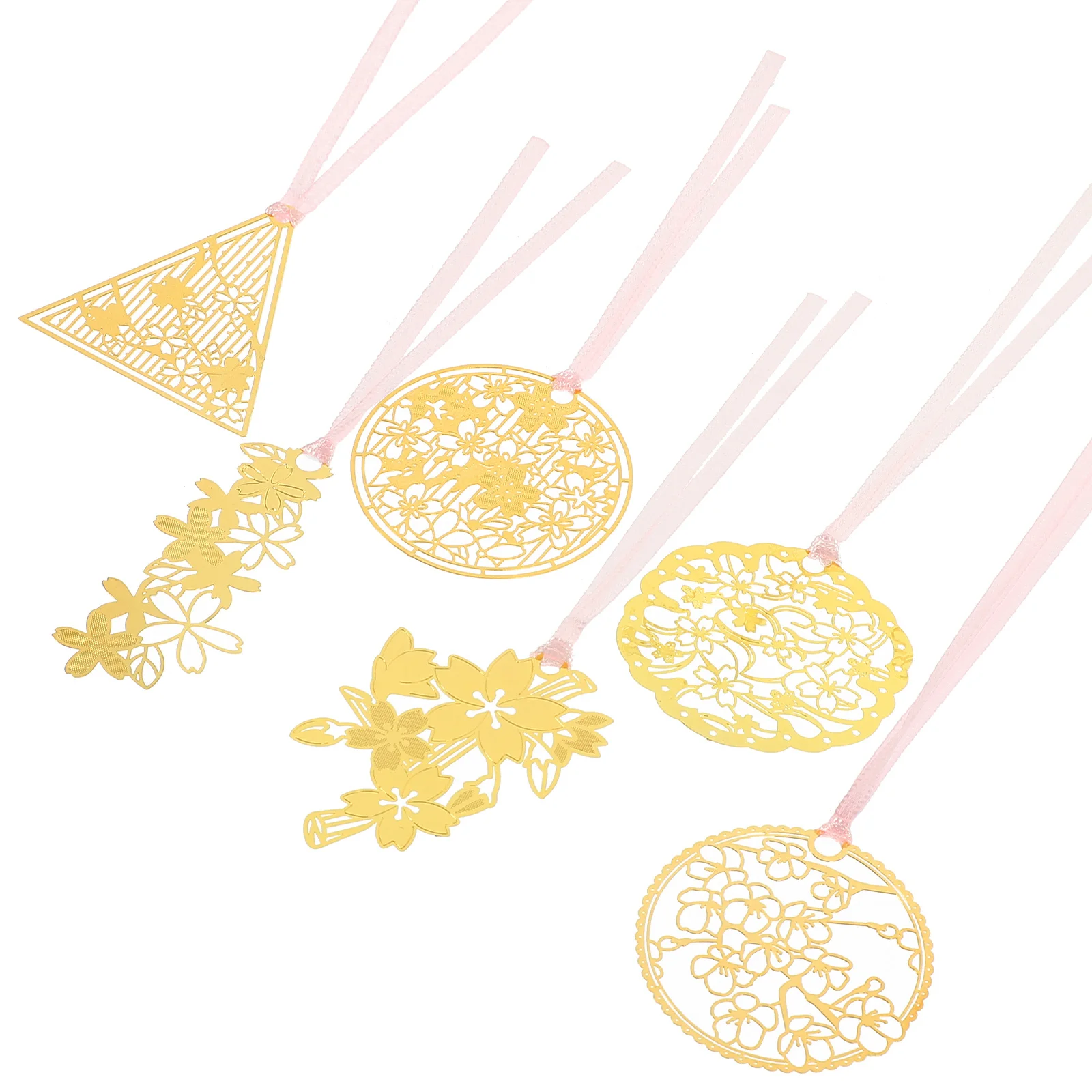 

6Pcs Hollow Brass Bookmarks Delicate Page Markers Chic Book Accessories for Home Office Reading Lovers Book Clips