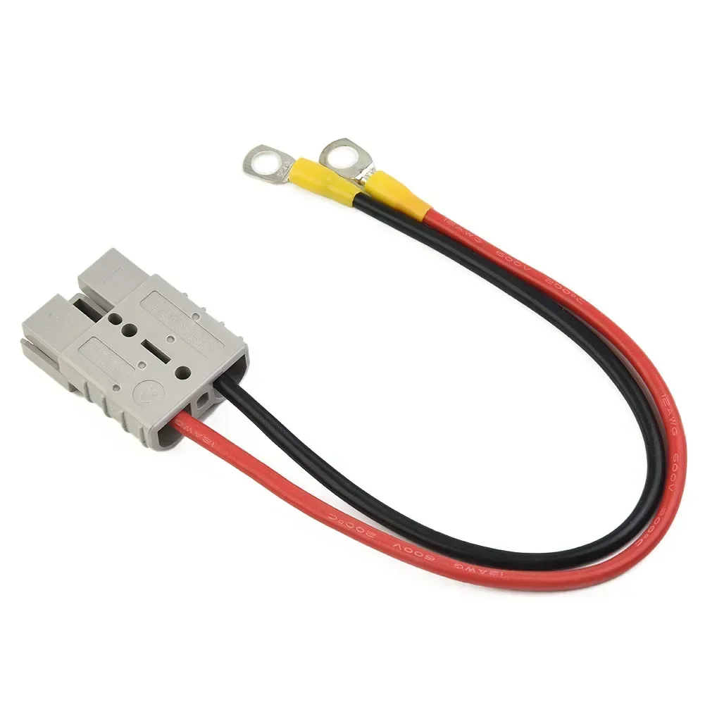 1pc 50A Connector For Anderson Plug With Wire 12AWG M8 Post Jacket Forklift Battery Charging Cable 30/50/100cm Extension Cord