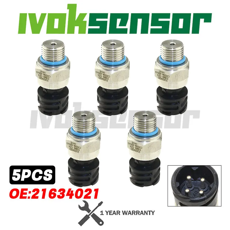 

1/5PCS Ceramic Sensor Fuel Oil Pressure Sensor Switch Sender Transducer For VOLVO PENAT TRUCK Diesel D12 D13 21634021 7420484678