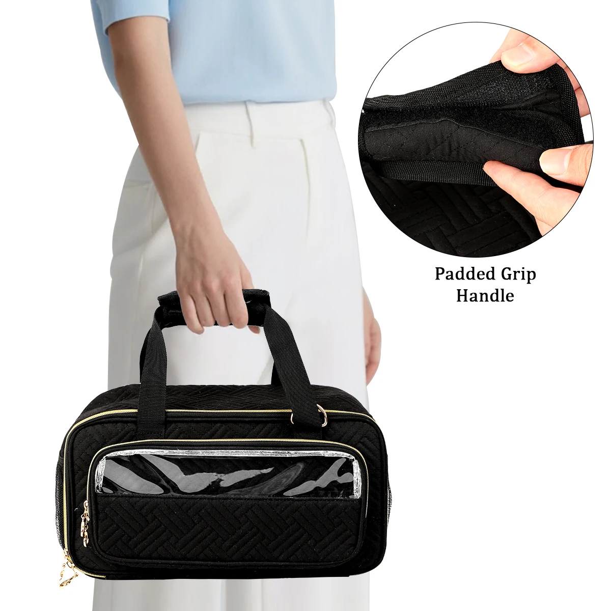 Large Capacity Portable Outdoor Marker Pen Storage Bag Multi-layer Pencilcase Stationery Organizer Handmade Drawing Tool Bag