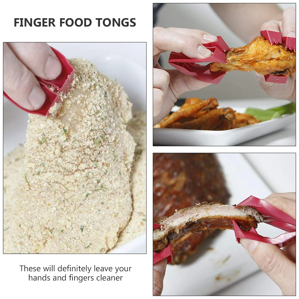 

18pcs Finger Food Tongs Plastic Shatter-Resistant Eating Utensil For Buffet Picnic Catering Events Mini Food Tong