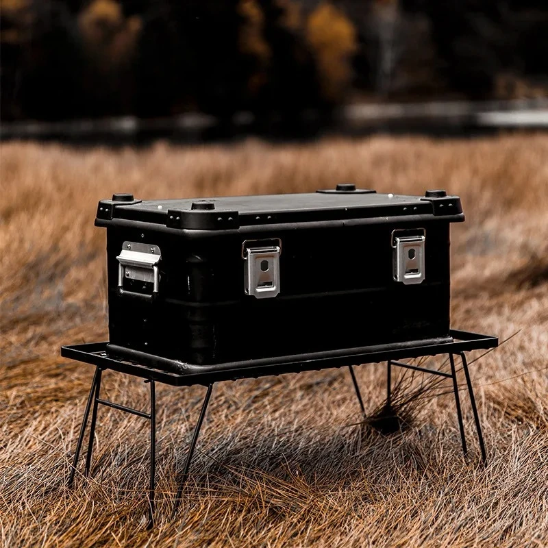Outdoor Camping Multi-Function Storage Cases Black Dog Large Capacity Aluminum Storage Box