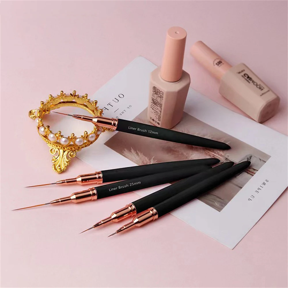 Nail Brushes Portable Multifunction Colored Drawing Line Pen Beauty Wire Drawing Pen With Cover Nail Stylus Pull Pen Makeup