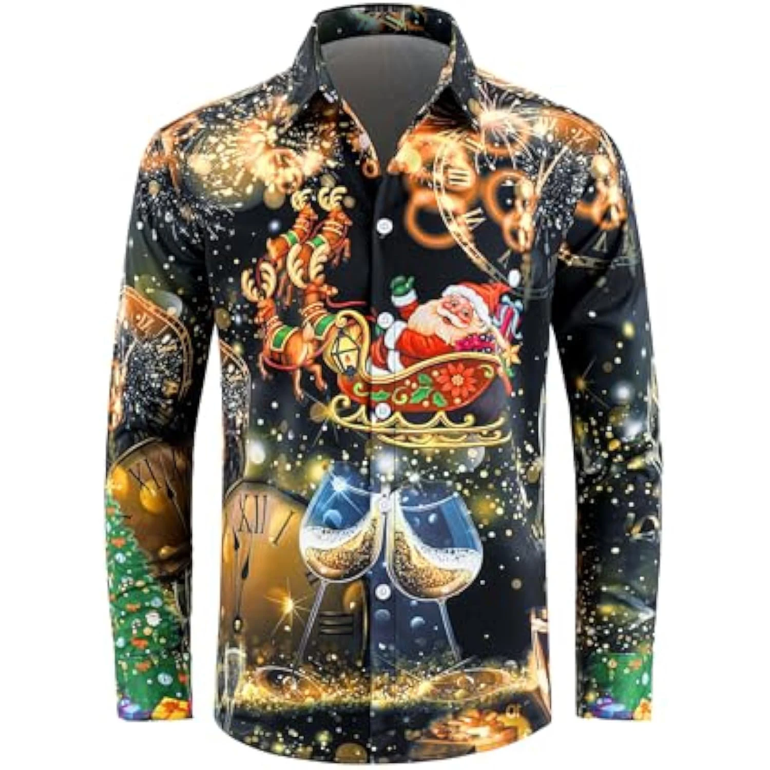الرجال جديد عيد الميلاد موضوع تركيا شجرة التنوب نجوم ثلاثية الأبعاد مطبوعة بأكمام طويلة التلبيب هدية عيد قميص خارجي من القماش الناعم للرجال